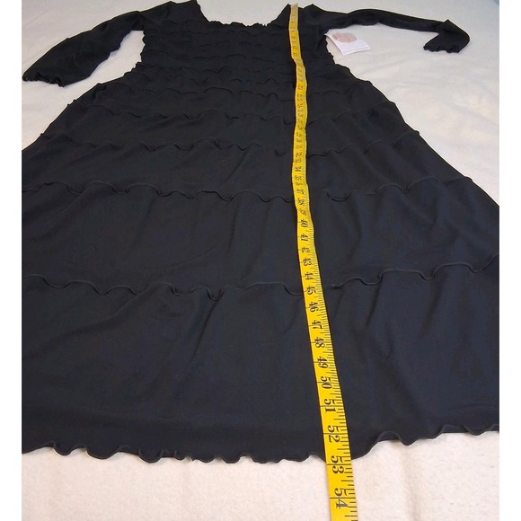 Linda Lundstrom Witchy Lettuce Tiered Long Sleeve Square Neck Maxi Dress Sz 14 - Picture 8 of 15